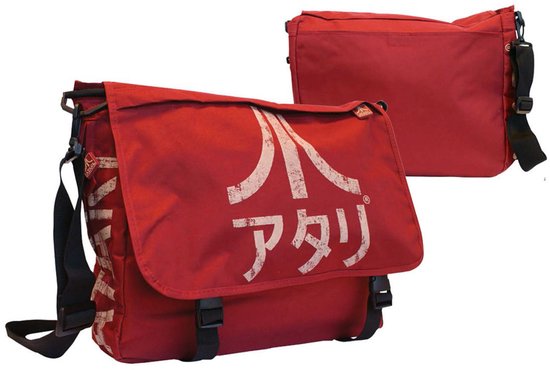Atari - Messenger Bag met Japanese Logo - Donkerrood