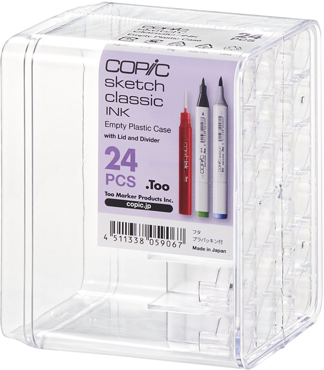 COPIC acryl displaystandaard voor 24 klassieke stiften, glashelder, leeg