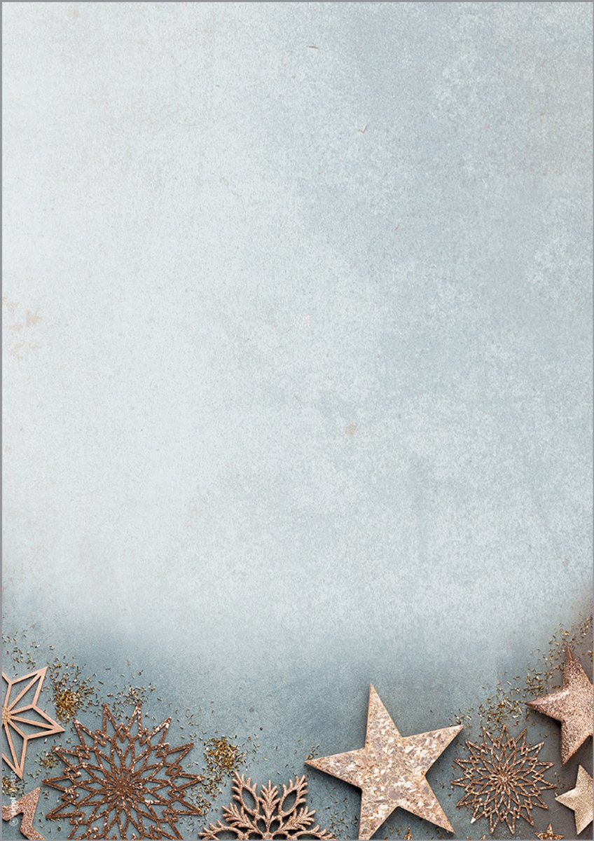 Kerst-motievenpapier 'Glamoureuze Kerst', A4