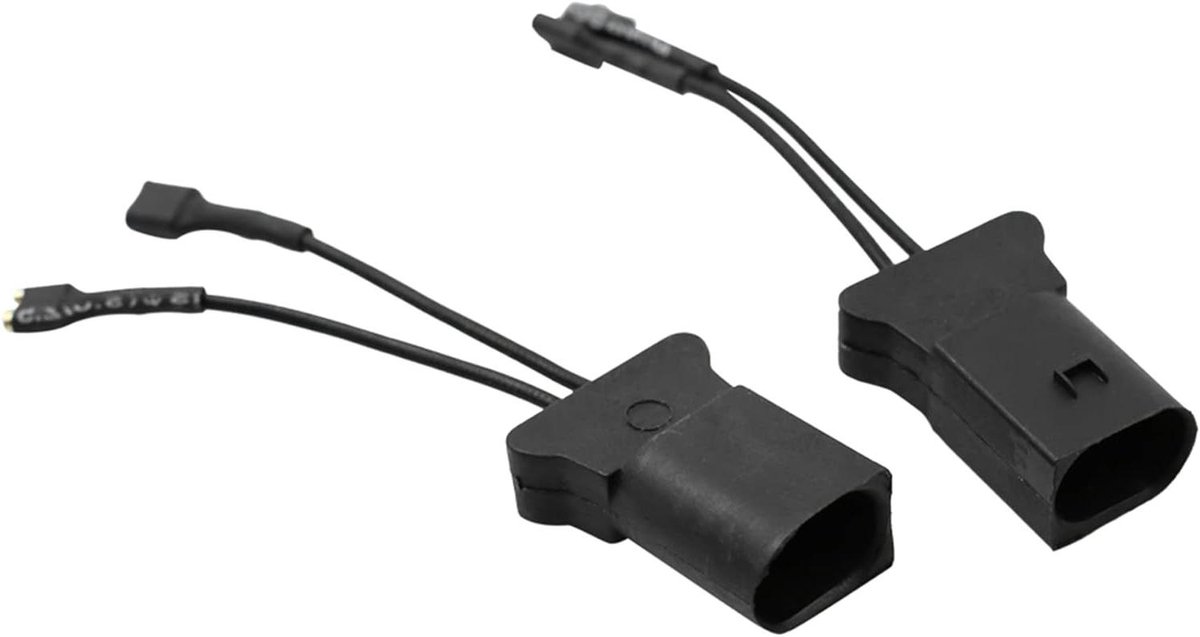 Image of 2 stuks kabeladapter voor auto met claxon-aansluiting, zwart - handige accessoire met zoekwoorden auto, kabeladapter en claxon-aansluiting