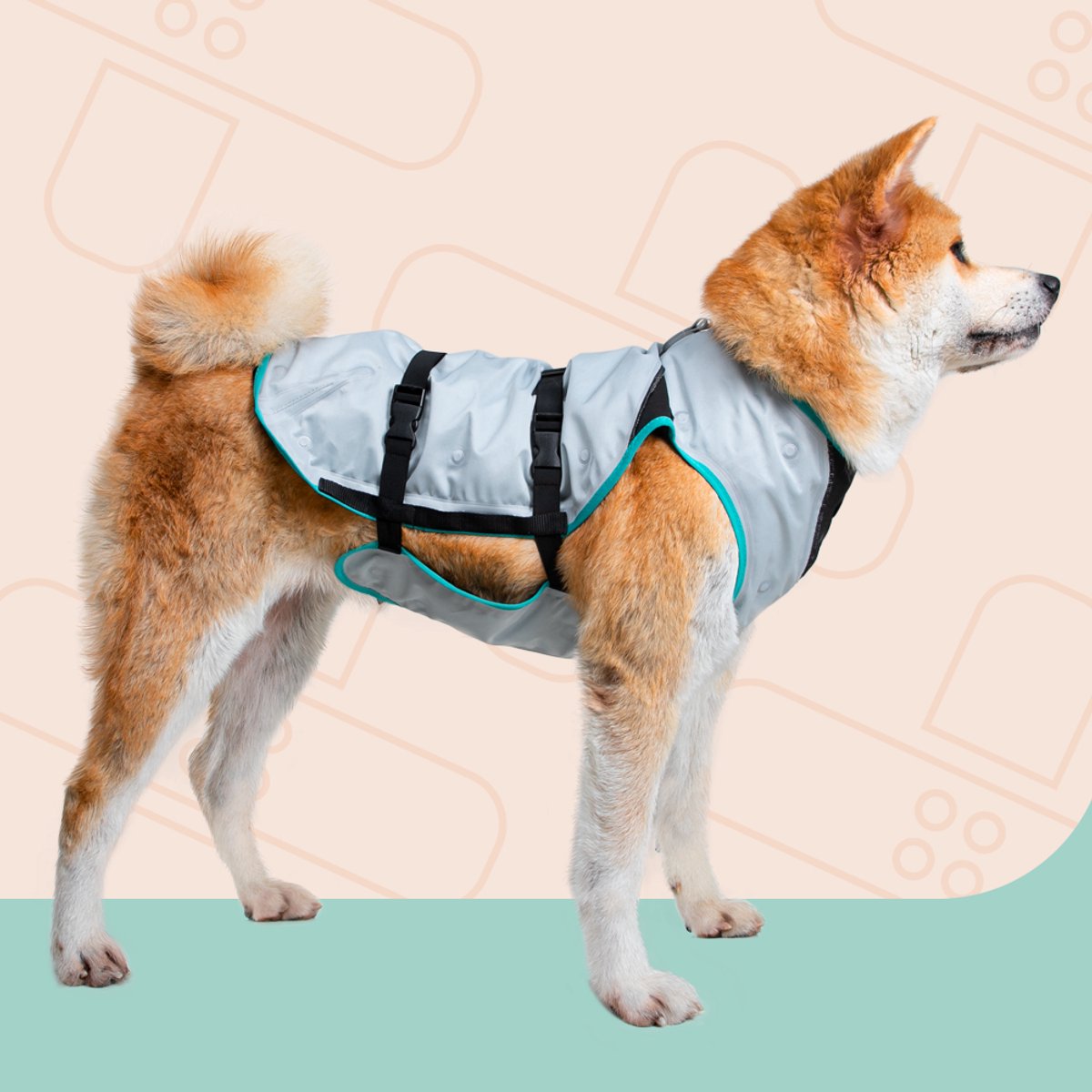 Suitical Droog Koel Vest Hond Zilver XL