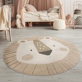 Rond kleed van jute Leeuw - goudbeige, Linnengoed en decoratie
