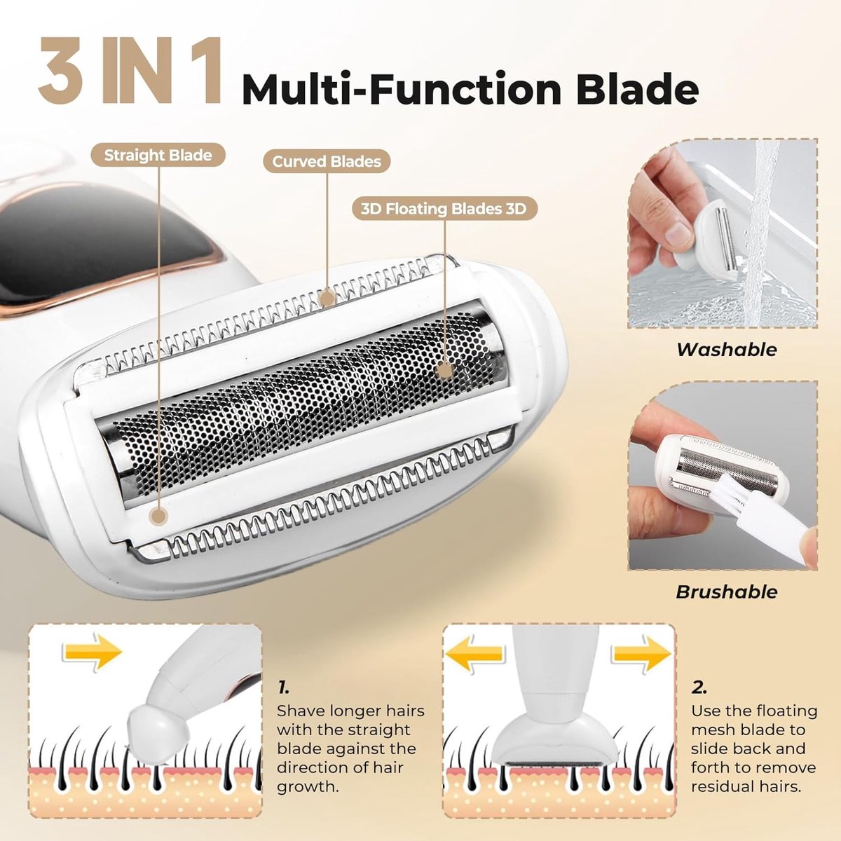 5-in-1 Intieme Trimmer Dames Waterdicht Elektrisch - afbeelding 3