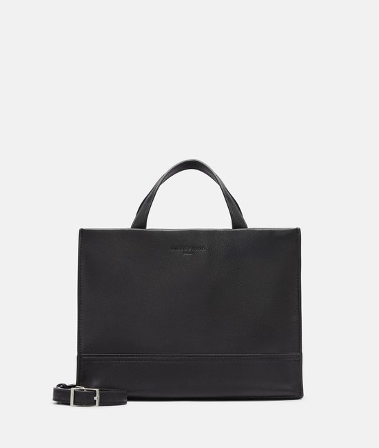 LIEBESKIND BERLIN Cuir Sac à main Sac à épaule bandoulière Lou 2 Satchel Bag Black Noir