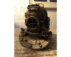 Nautistische brass-messing-look duikhelm, prachtig!!