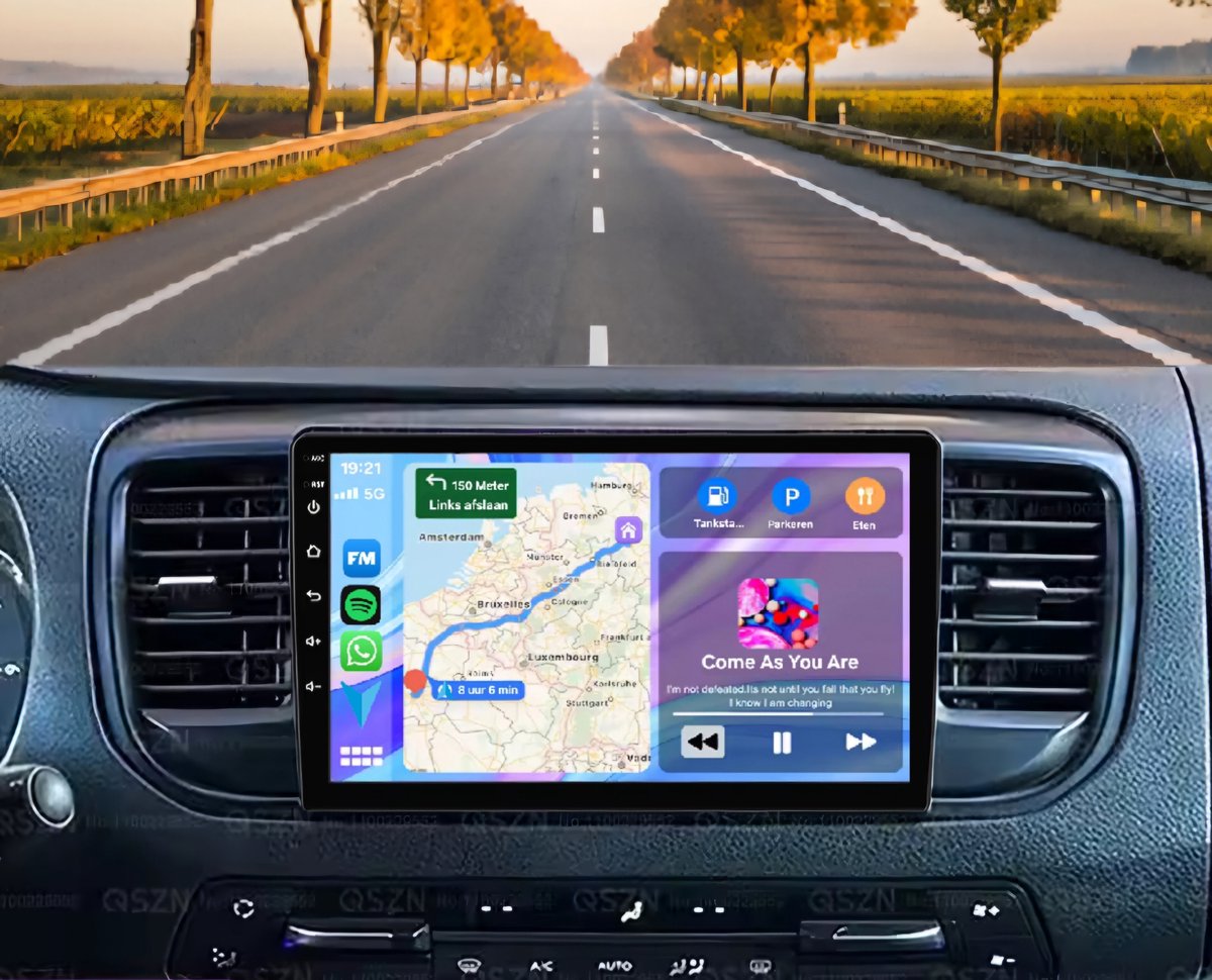 Autoradio 2/32GB met Carplay en Android auto | Geschikt voor Peugeot Expert 3, Citroen Jumpy, Spacetourer, Toyota Proace, Opel Vivaro, Fiat Scudo | Radio scherm met Navigatie| 2016 2017 2018 2019 2020 2021 2022 2023 | MDZ MDY