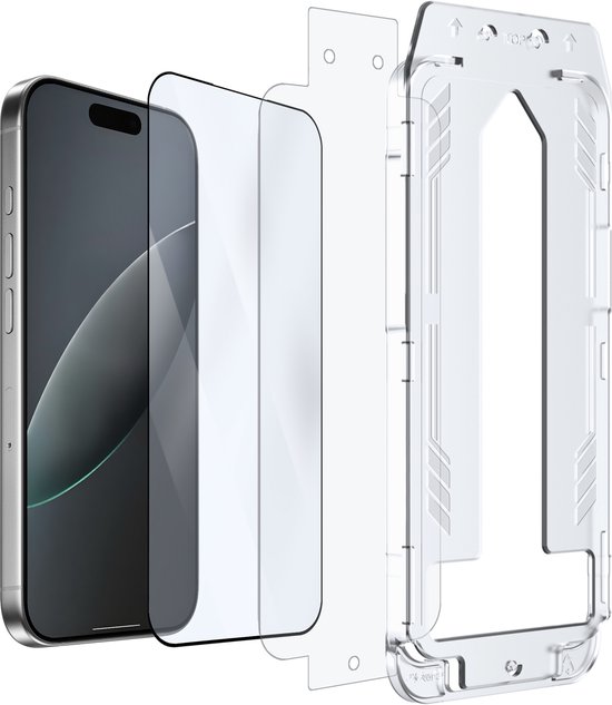 Spigen AlignMaster S Screenprotector voor iPhone 17 Pro, Volledige Dekking, Installatieframe inbegrepen, 9H Gehard Glas, Case-Friendly, Hoge Helderheid, 2 Stuks Spigen AlignMaster S Screenprotector voor iPhone 17 Pro, Volledige Dekking, Installatieframe inbegrepen, 9H Gehard Glas, Case-Friendly, Hoge Helderheid, 2 Stuks