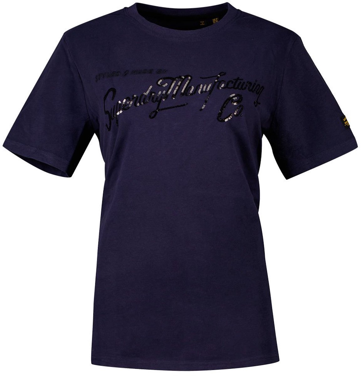 Superdry Vintage T-shirt met geschreven tekst Dames T-shirts Marineblauw
