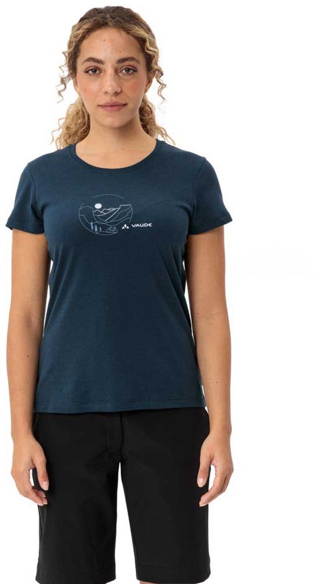 Vaude Bike Cyclist V T-shirt Met Korte Mouwen Vrouw Blauw