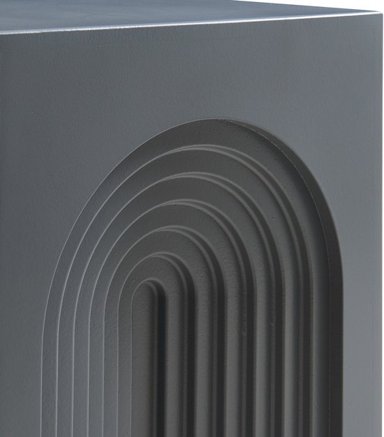 en.casa] Bijzettafel Elverumn mdf vierkant 45x35x35 cm zwart mat