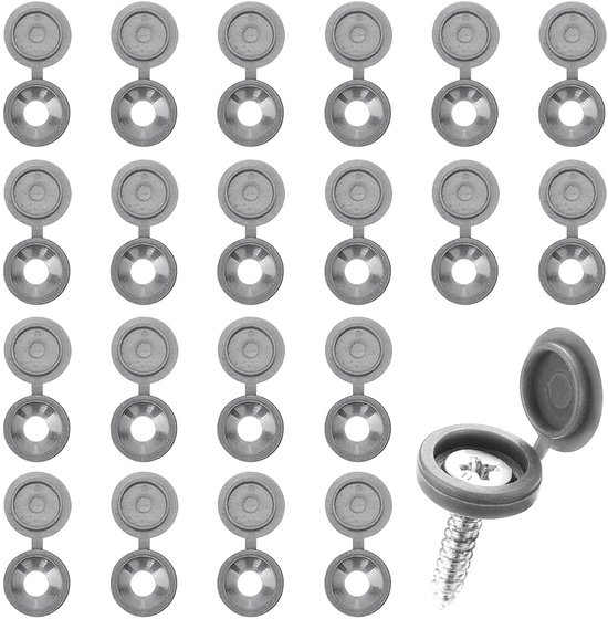 150stuks - Schroefdoppen - Grijze kunststof schroefdeksel - scharnierende schroefdoppen - Geschikt Voor het afdekken van schroeven hoofden - Meubelafdekkapjes - kunststof afdichtingen Geschikt Voor meubels