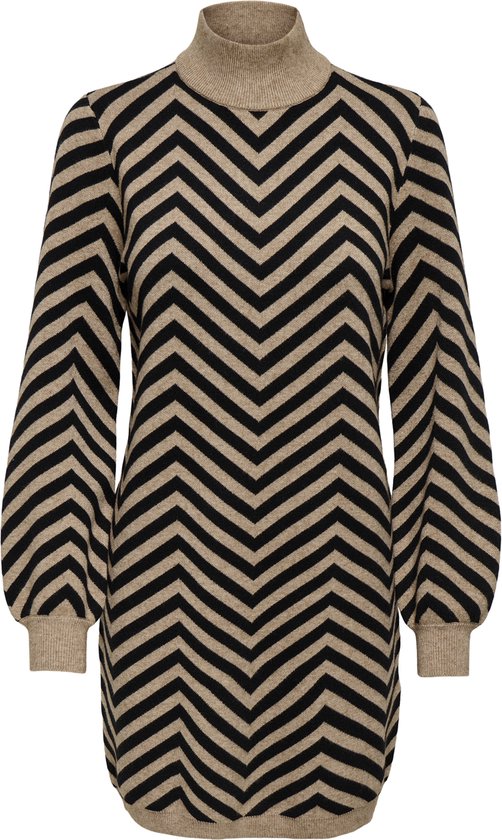 ONLY - ONLJULIA LS ROBE À COL MONTANT À MOTIF KNT - Femme - Mini-robes
