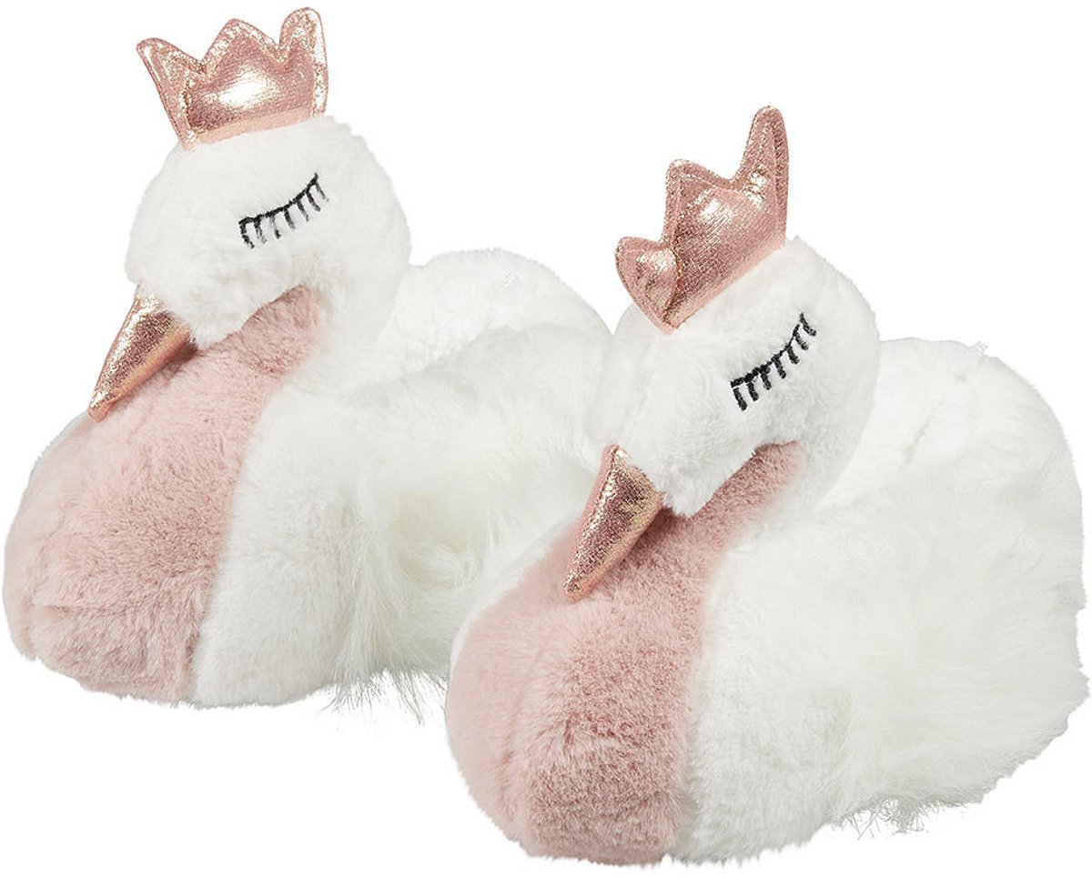 Apollo pantoffels zwaan wit- kinderen sloffen anti-slip Dierenpantoffels dierensloffen