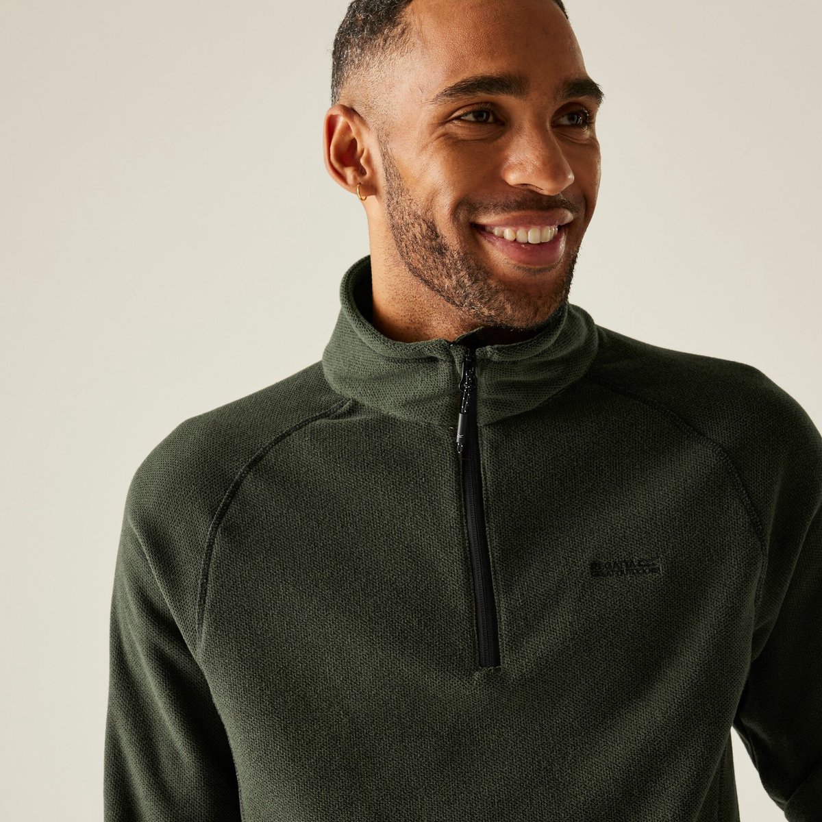 Fleece Heren Voor Hiking Kenger Groen
