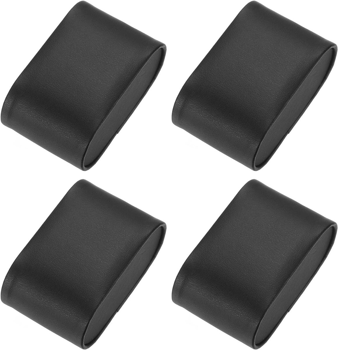 4 stuks sieradendisplay kussentjes van PU-leer voor horlogedoos - Set van armbandkussens voor opslag - Zwart 6,83 x 1,73 x 1,26 cm