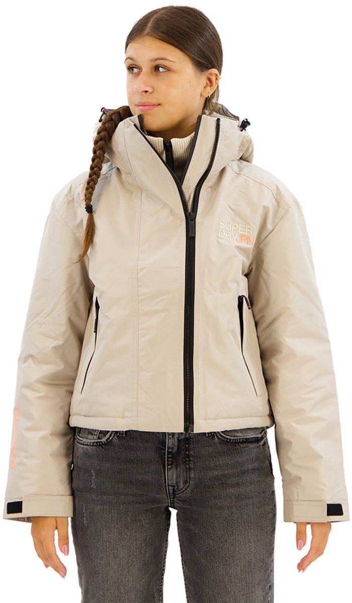 Superdry Embroidered Windbreaker Jas L Vrouw Grijs