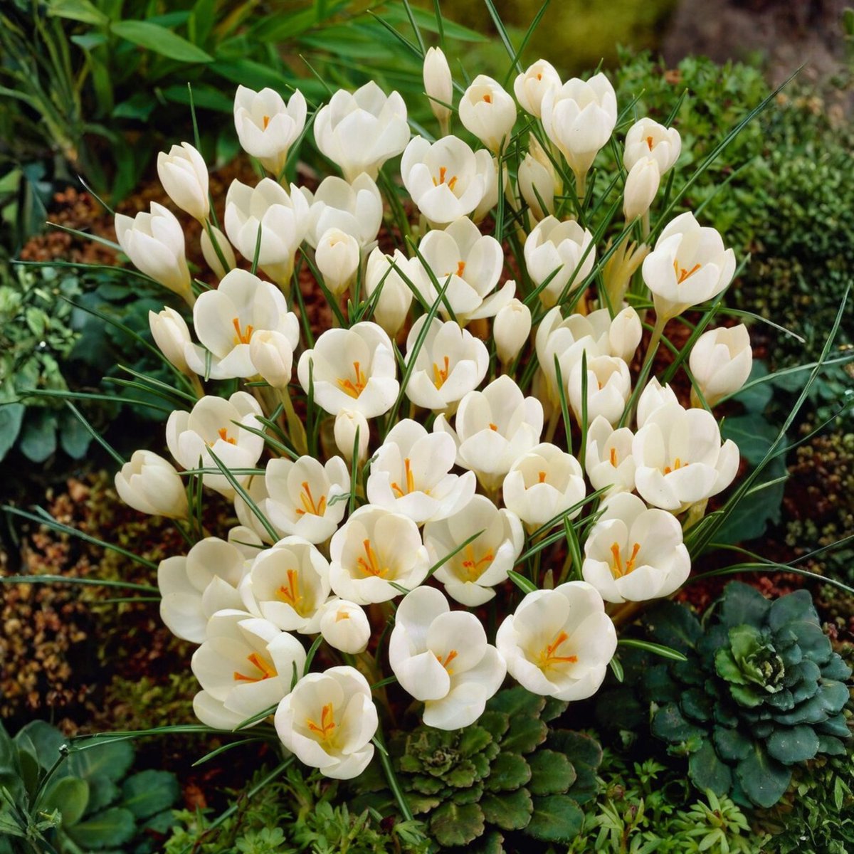 Gele krokus (Crocus Chrysanthus) - Krokus Flower Record - 30 Crocus (promo pack) - Bijen-Vlinders - Voorjaarsbollen - bloeit in Februari / Maart