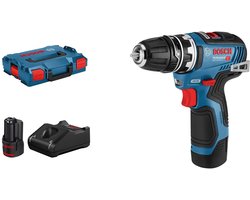 Bosch Professional GSR 12V-35 FC Accu Schroefboormachine FlexiClick 12V 3.0Ah + 1x Hulpstuk in L-Boxx - 06019H3001