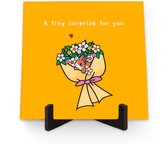Amorey - Tuile de remerciement - Support inclus - 15x15 cm - Une petite surprise pour vous