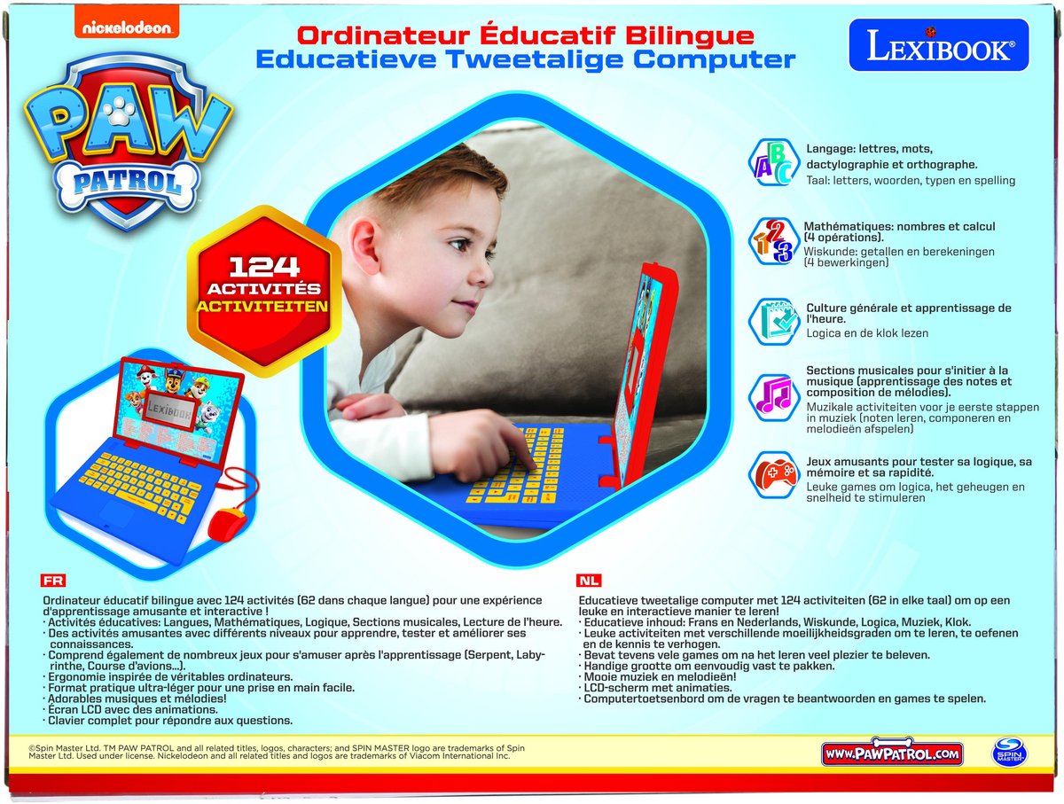 LEXIBOOK Paw Patrol Educatieve Laptop met LEXIBOOK Paw Patrol Educatieve Laptop met