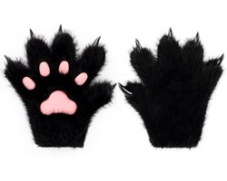 Wolf claw handschoenen - faux fur pussy lucy handschoenen warm in de winter cosplay verkleedpartijen kostuum accessoires