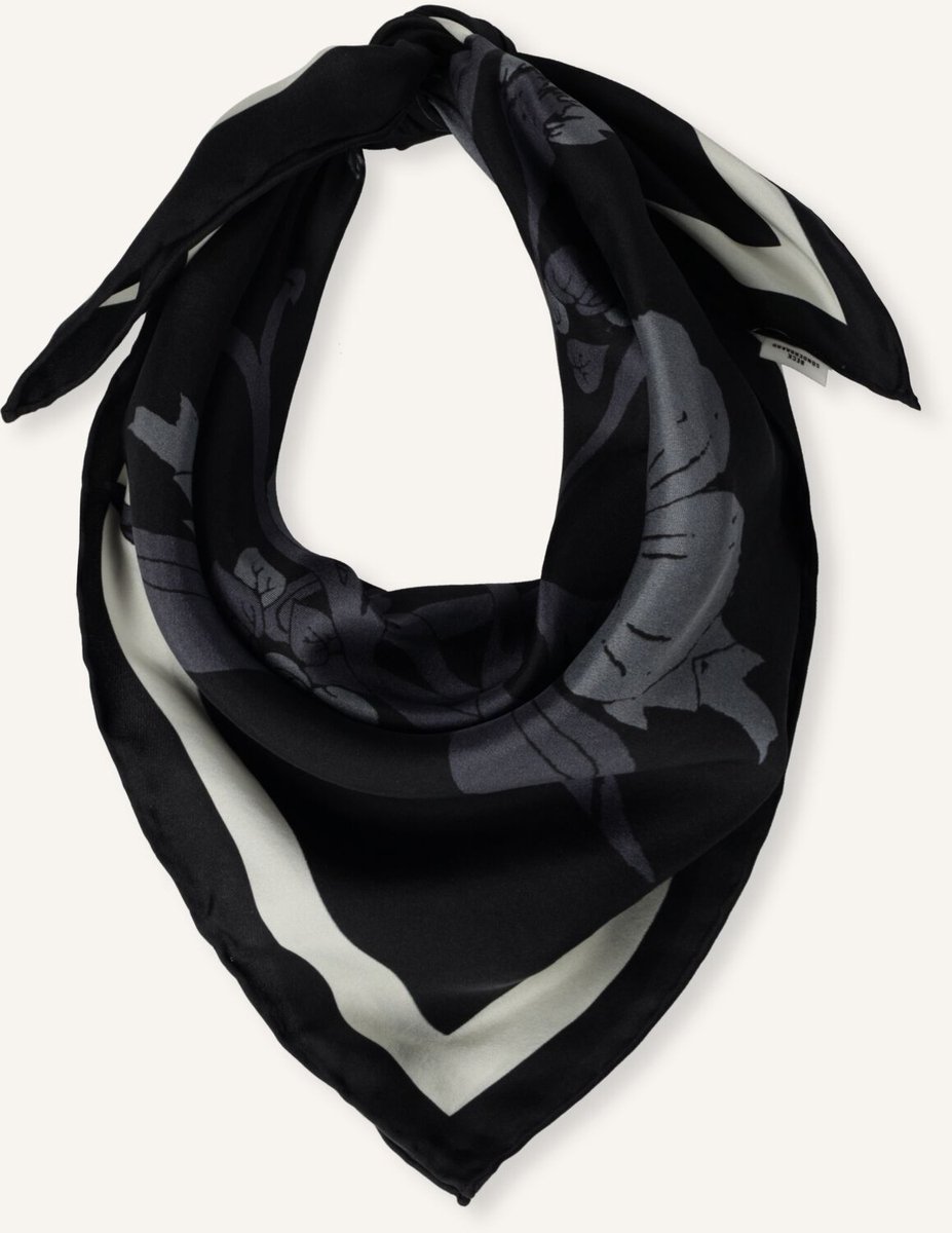 Becksondergaard Magna Flower Sia Scarf Sjaals Dames - Zwart - Maat ONESIZE