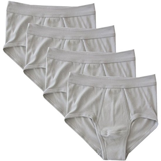 Heren slip met opening van 100% biologisch katoen, wasbaar op 60 °C, vele  kleuren bol