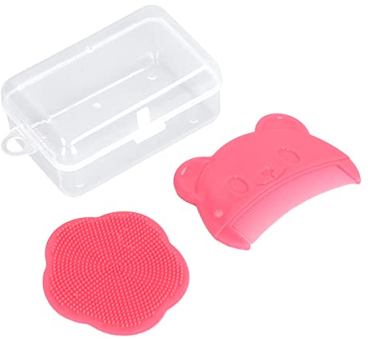 Baby Hoofdhuidborstel Set - Zachte Siliconen Borstel voor Baby's