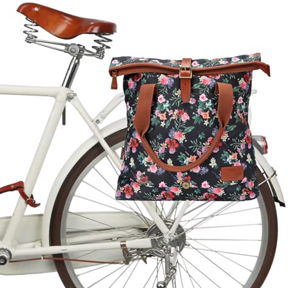 Waterdichte Canvas Fietstas voor Dames - Ruimte voor Laptop en Meer