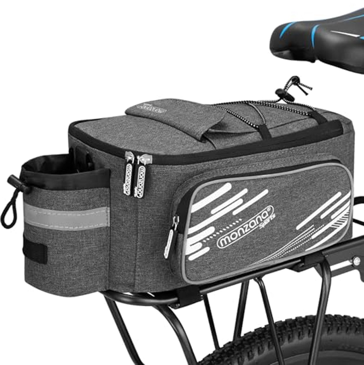 Waterdichte Fietstas 12L met Reflecterende Draagriem en Geïsoleerde Compartimenten - Ideaal voor Fietstochten