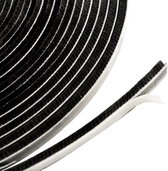 Deurafdichting - Tochtstrip - Borstelafdichting - Zelfklevend - 9 mm (B) x 15 mm (D) x 6 m (L) - insectenbescherming - Afdichtingsborstel - Voor deur, ramen, kledingkast, tochtstopper voor deuren - Zwart
