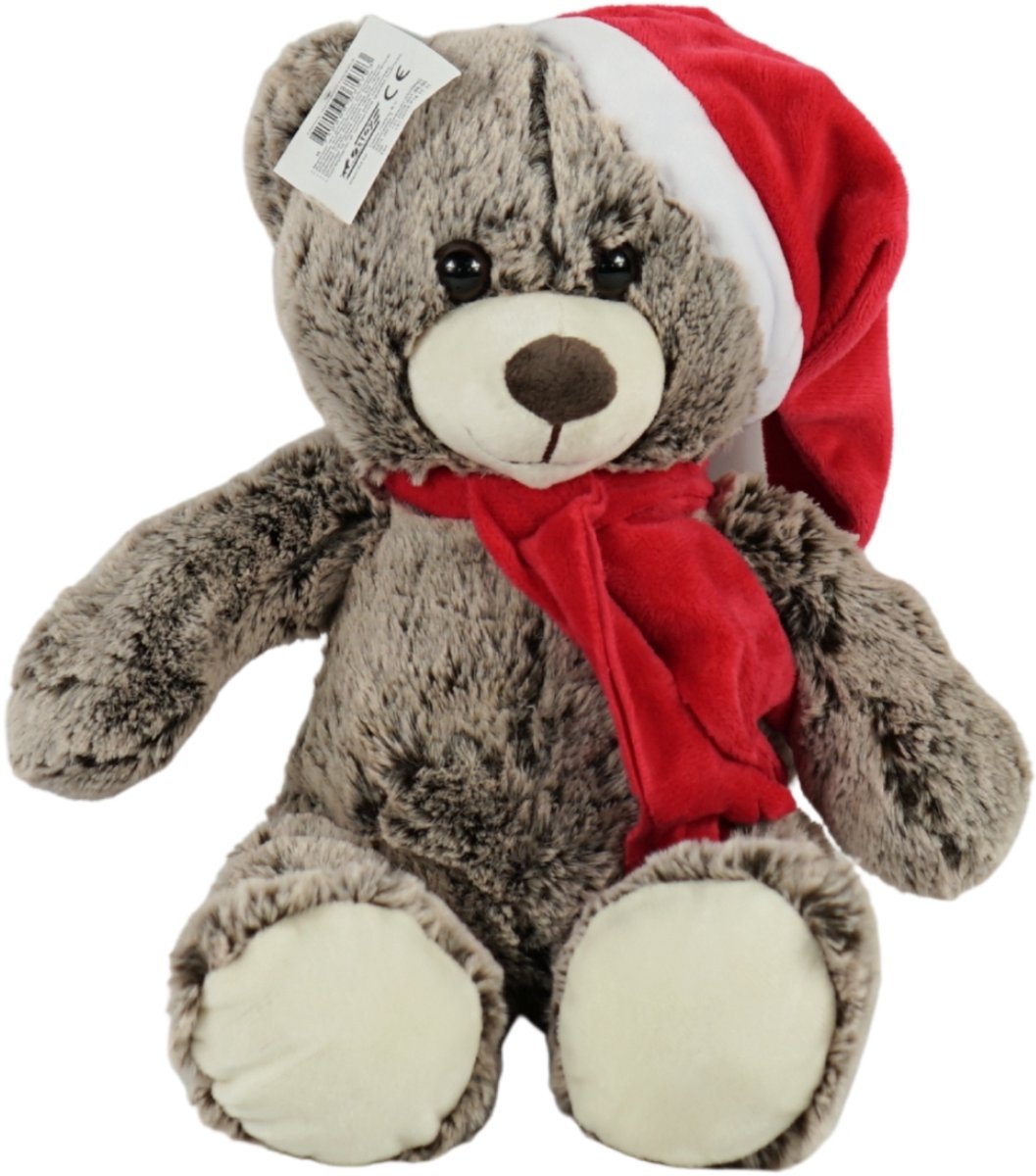Pluche kerstbeer teddybeer knuffel Kerst 39 cm