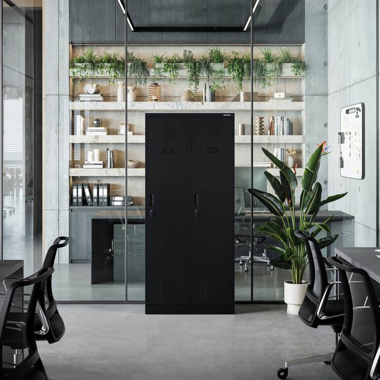 JAN NOWAK - Armoire métallique KACPER - Armoire à 4 compartiments - Zwart