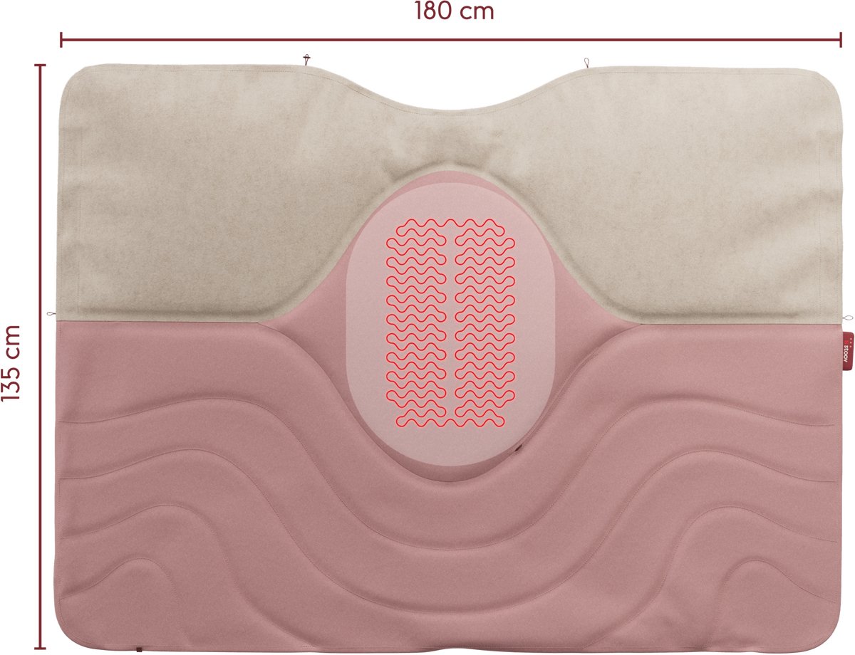 Stoov Huge Hug³ - Elektrische deken - Warmtedeken - Original Soft Pink - 3 warmtestanden tot 58°C - Pro: 3 tot 5 uur – foto 6