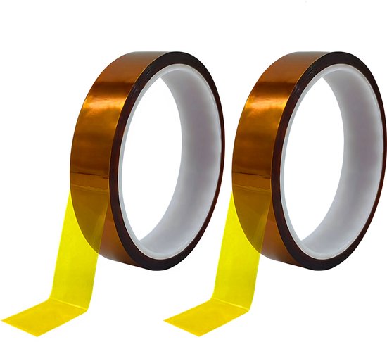Bessy shop Kapton tape, hittebestendig plakband, hoge temperaturen, polyimide elektronische isolatietape, 3 rollen