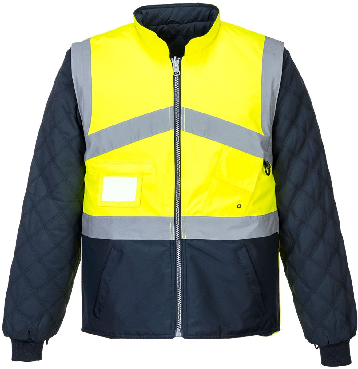 Portwest Hi-Vis ademend 2-in-1 contrast omkeerbaar jack S769 /Marine Geel