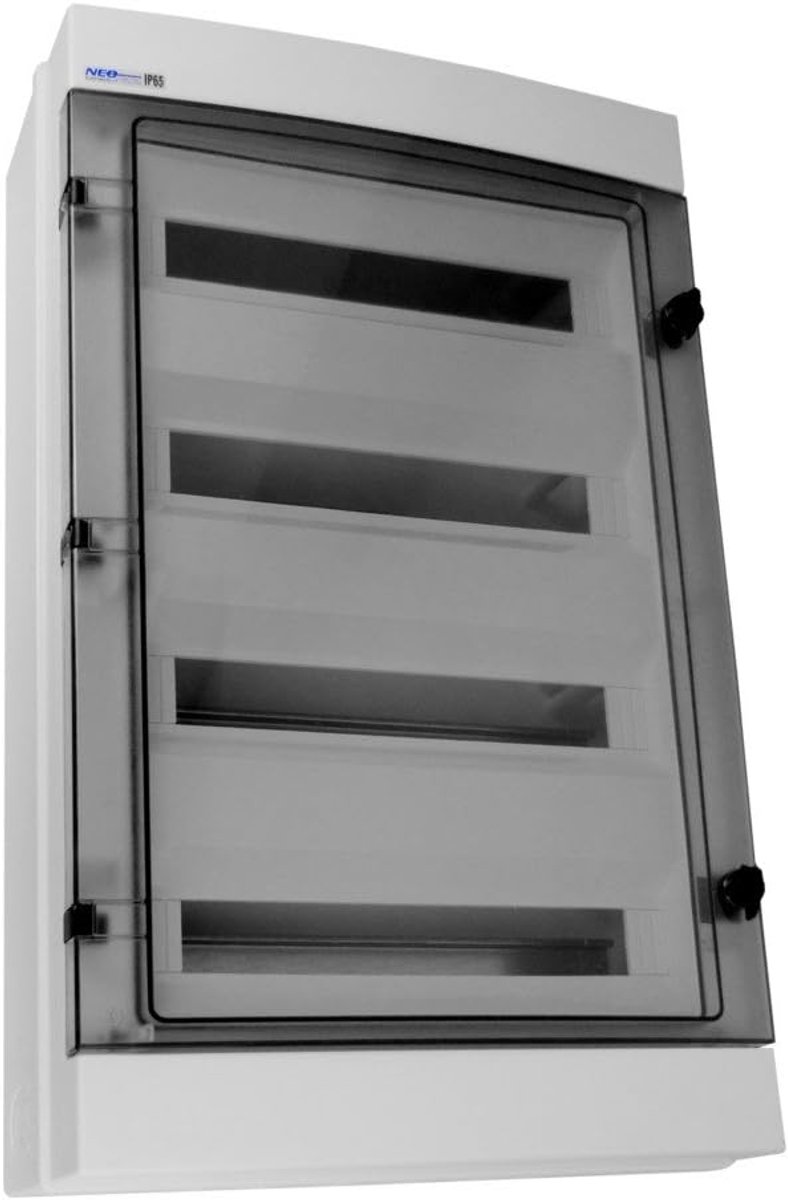 Spatborgkast voor vochtige ruimtes, IP65, 72 modules