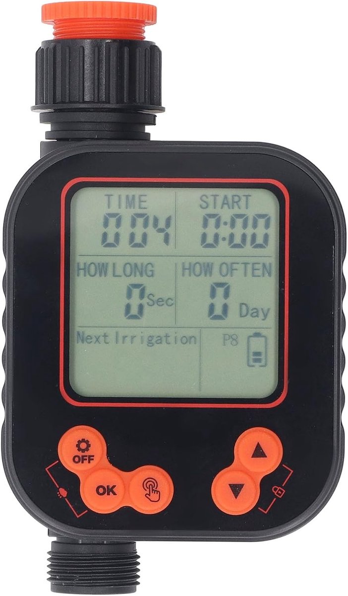 Automatische Besproeiingstimer met LCD Scherm en Regensensor