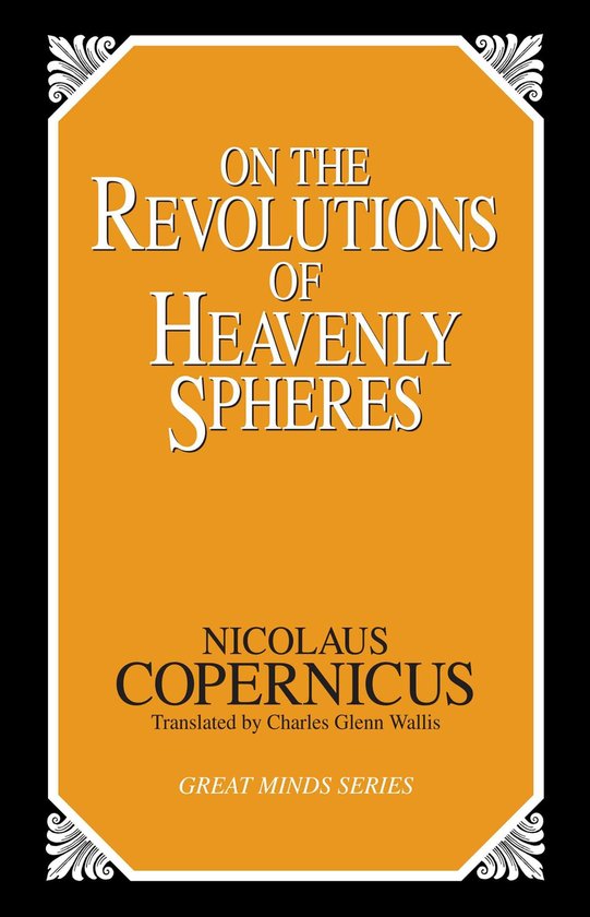 Boekomslag van "On the Revolutions of Heavenly Spheres" van Nicolaus Copernicus, in de "Great Minds Series".