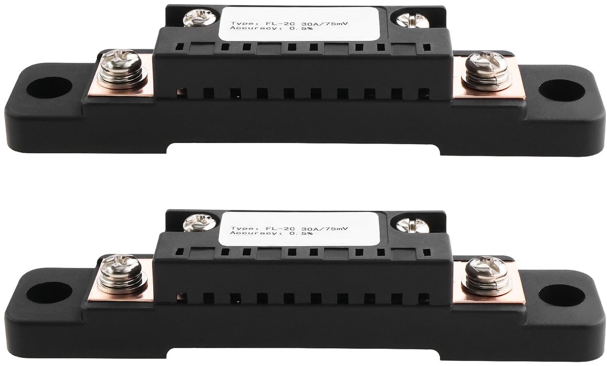 2 Stuks 75mV 30A Shunt Weerstand Weerstand voor Huidige Meting