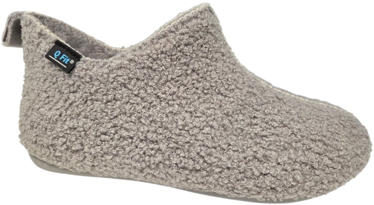 Q-Fit Dames Pantoffel Lieke - 3591.6.027 Grijs/Combi - Maat 40