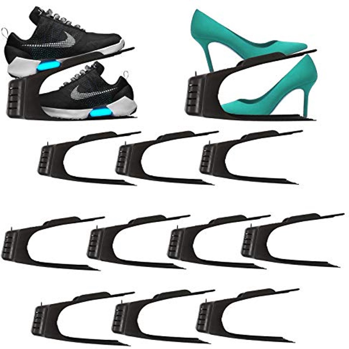 Set van 10 schoenorganizers voor optimale schoenenopslag