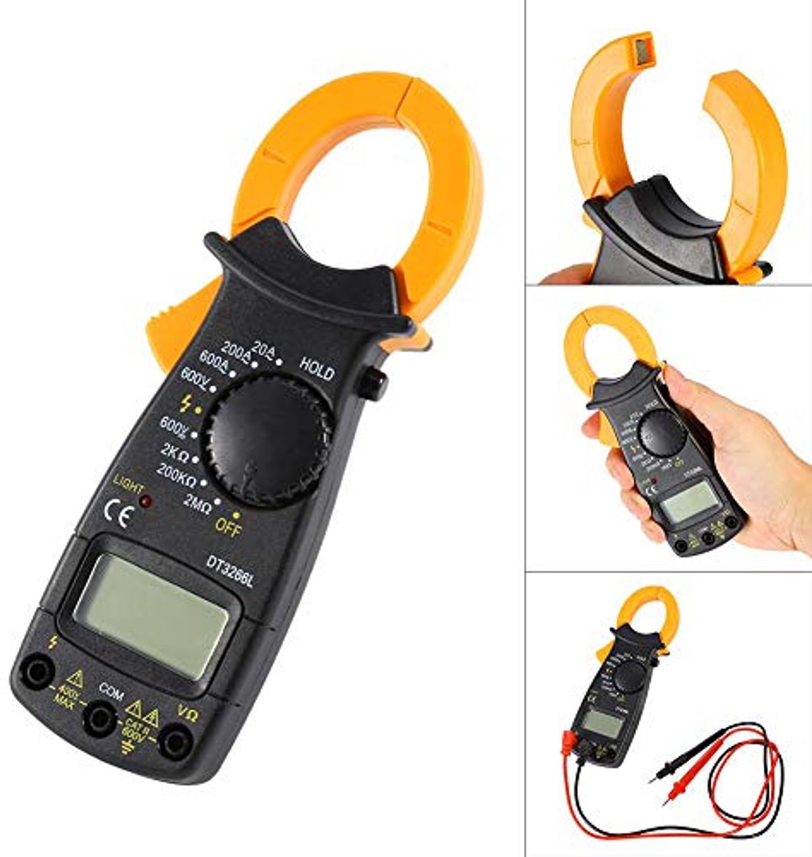Digitale Ampèremetrische Tang met LCD Scherm - Voor Stroommeting tot 600A
