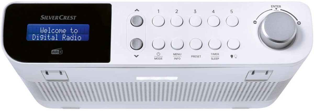 Silvercrest DAB + Keukenradio - Wit - 25.4 x 5.6 x 16 cm
