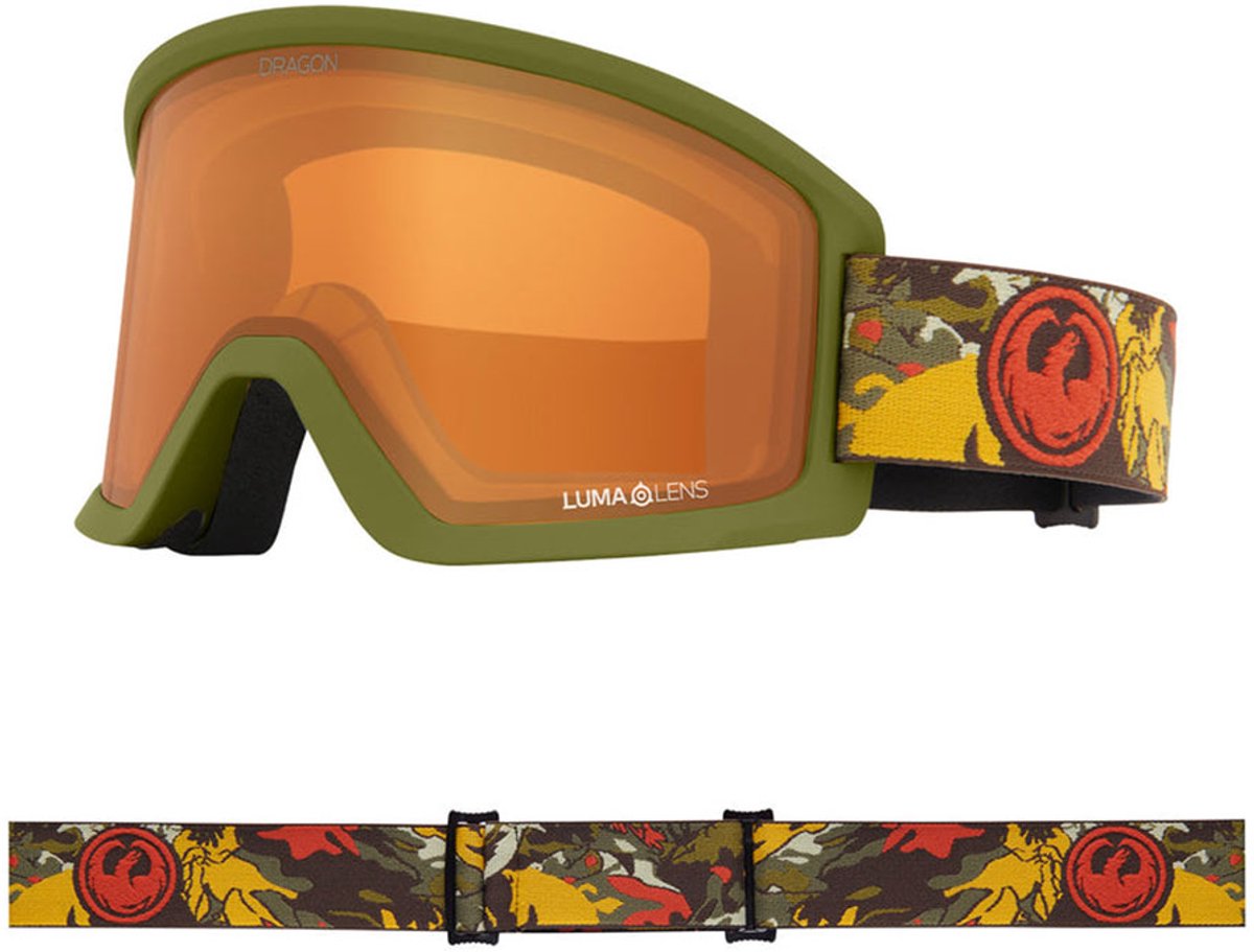 Dragon Alliance DX3 OTG Skibril - Leafy Camo/Amber