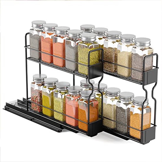 IVTUVTI Set Van 2 Uittrekbare Potten En Pannen-organizer, Voor Het Opbergen Van Lumens Potten En Pannen Onder De Kast 1454753 IVTUVTI Set Van 2 Uittrekbare Potten En Pannen-organizer, Voor Het Opbergen Van Lumens Potten En Pannen Onder De Kast 1454753