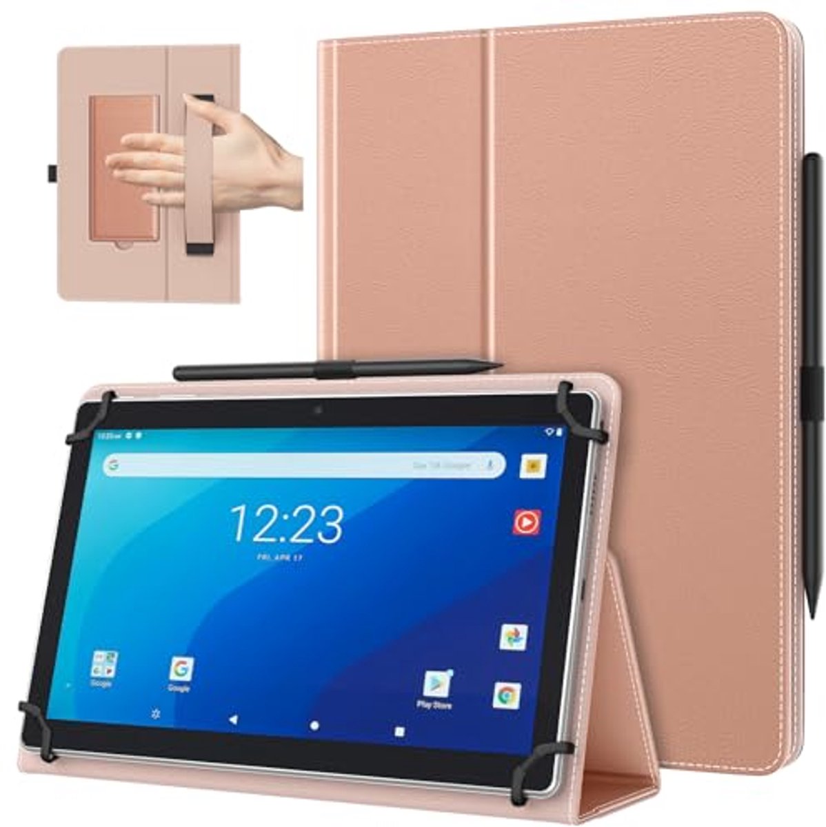 Universele beschermhoes voor Android-tablets 9,6-11 inch - opvouwbaar met penlus