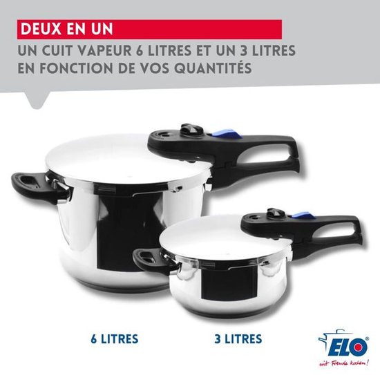 Fackelmann snelkookpan 3 + 6 L 22 cm