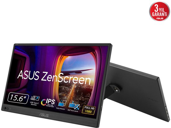 ASUS ZenScreen MB169CK - Portable USB-C Monitor - 360° kickstand - 15.6 inch