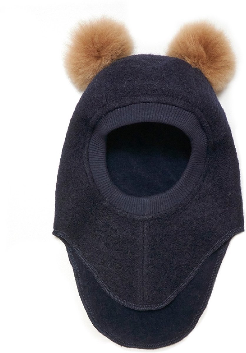 Huttelihut Kindermuts Balaclava met „it” en alpaca-pompons 6153